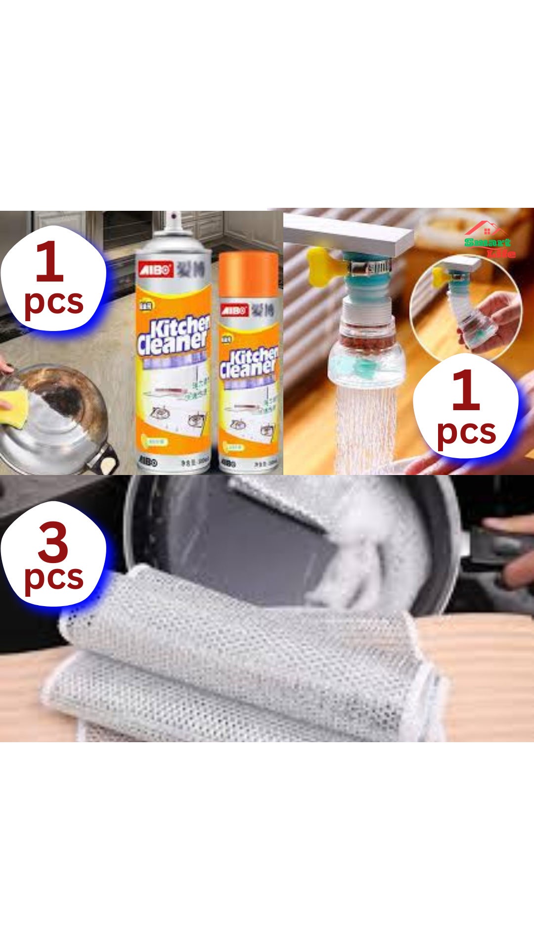 Kitchen Cleaner Combo 5 Pcs